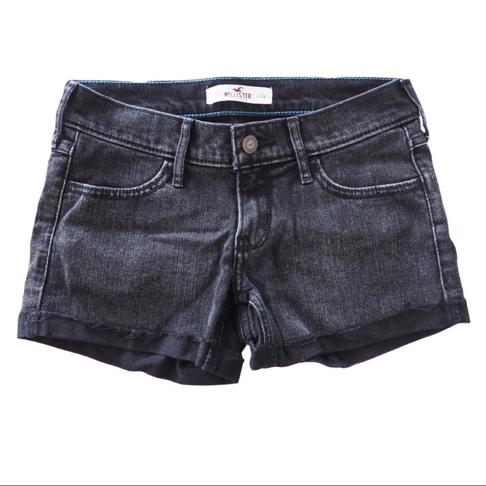 Hollister Midi Length Black Shorts